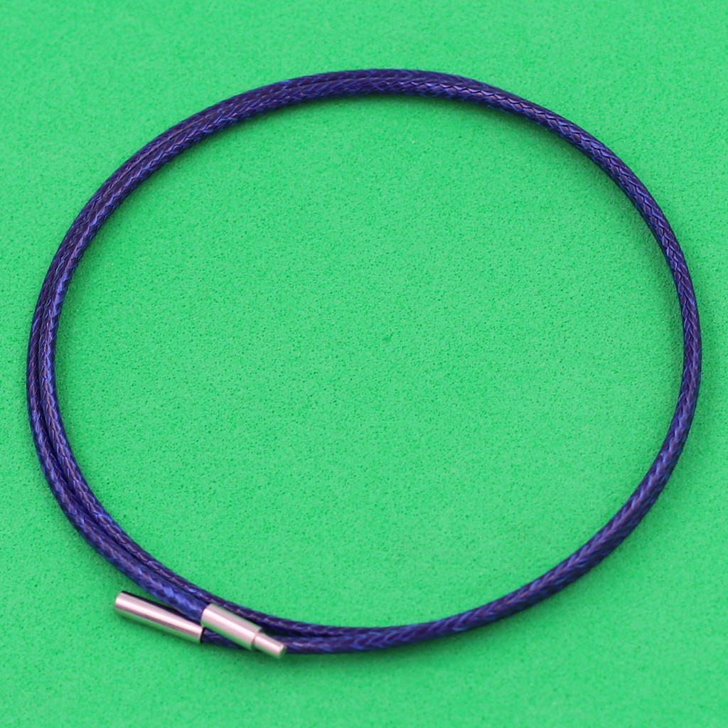 Vòng đeo cổ dây cao su màu xanh dương 2 ly tặng kèm móc inox, bền, đẹp, chắc chắn