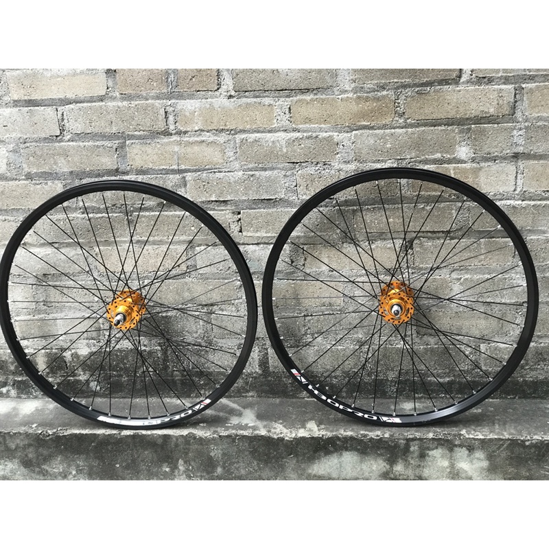 Vành xe đạp Fixed Gear HBO Bản 2cm 36 lỗ trước sau độ trick Bánh 26inchs
