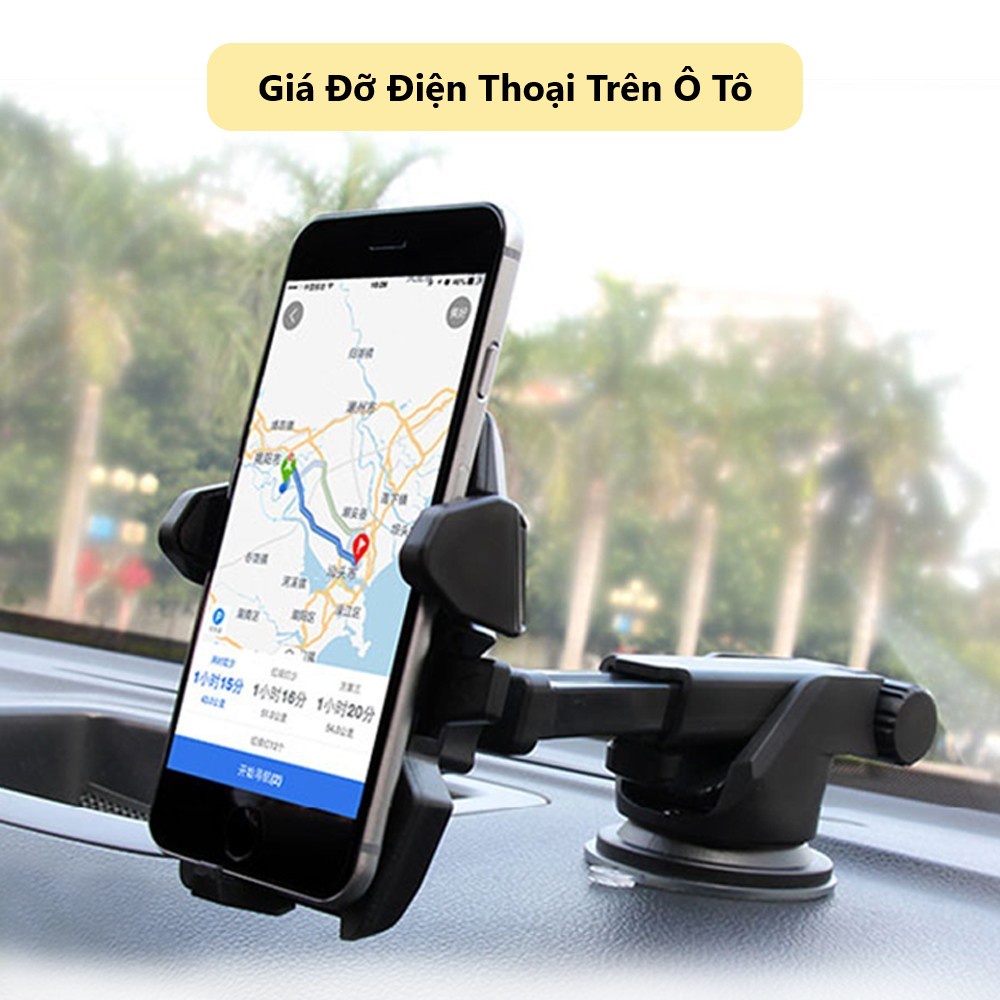 GIÁ ĐỠ ĐIỆN THOẠI Ô TÔ 360 độ, kẹp điện thoại đa năng 3 chức năng gắn trên xe ô tô tiện lợi - TuHaiStore