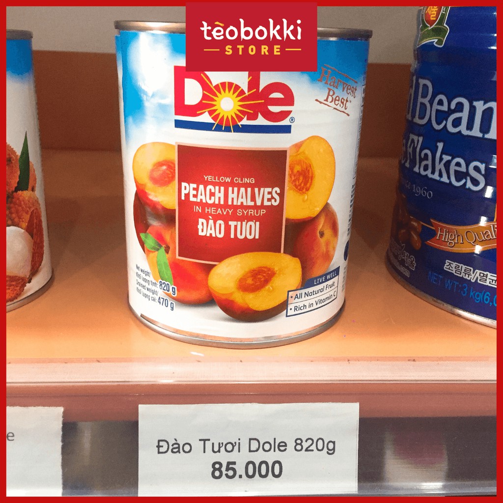 Đào ngâm Dole Hộp 820g