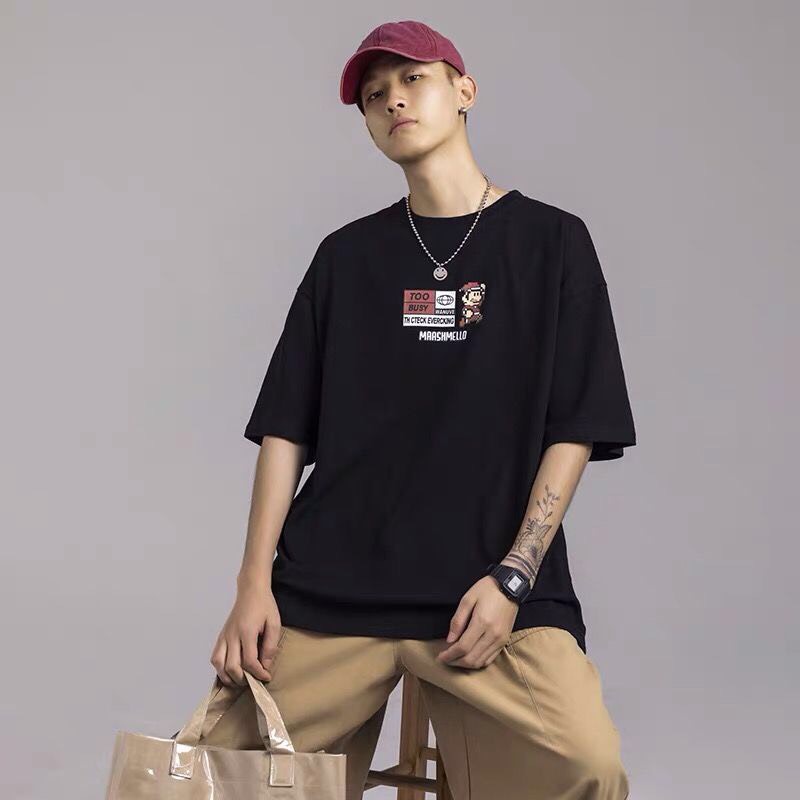 [Xưởng nhận sx sll] Áo thun tay lỡ form rộng - phông nam nữ cotton oversize - Mario - Zadola Fashion