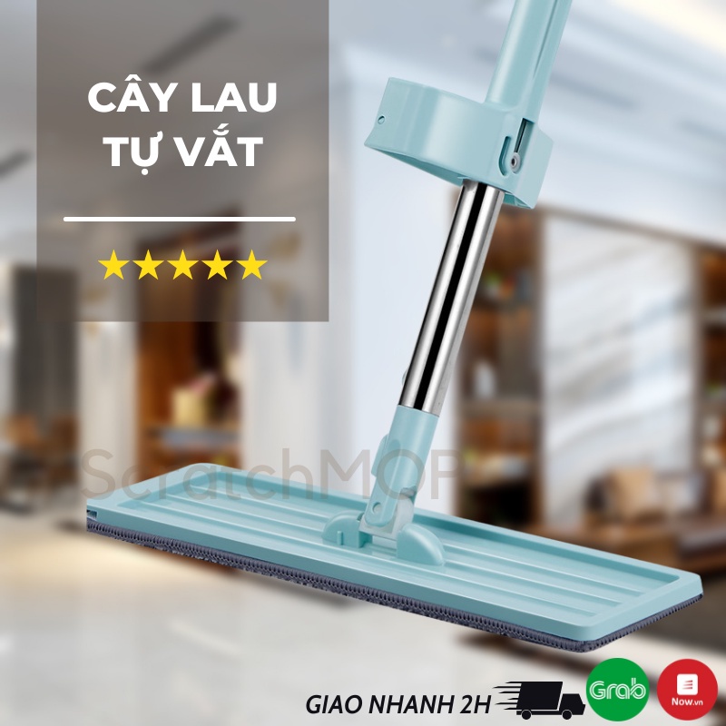 Cây Lau Nhà Tự Vắt Thông Minh 2 In 1 Spin Mop Chổi Lau Nhà Tự Vắt Cao Cấp Tặng Kèm 2 Bông Lau