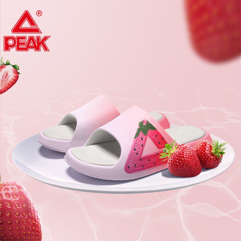 Dép thể thao PEAK Taichi Slippers ET23537L - Phiên bản giới hạn đặc biệt Dâu Tây