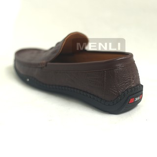 Giày lười da bò 100% dập vân cá sấu GLSP148 (Đen hoặc Nâu)