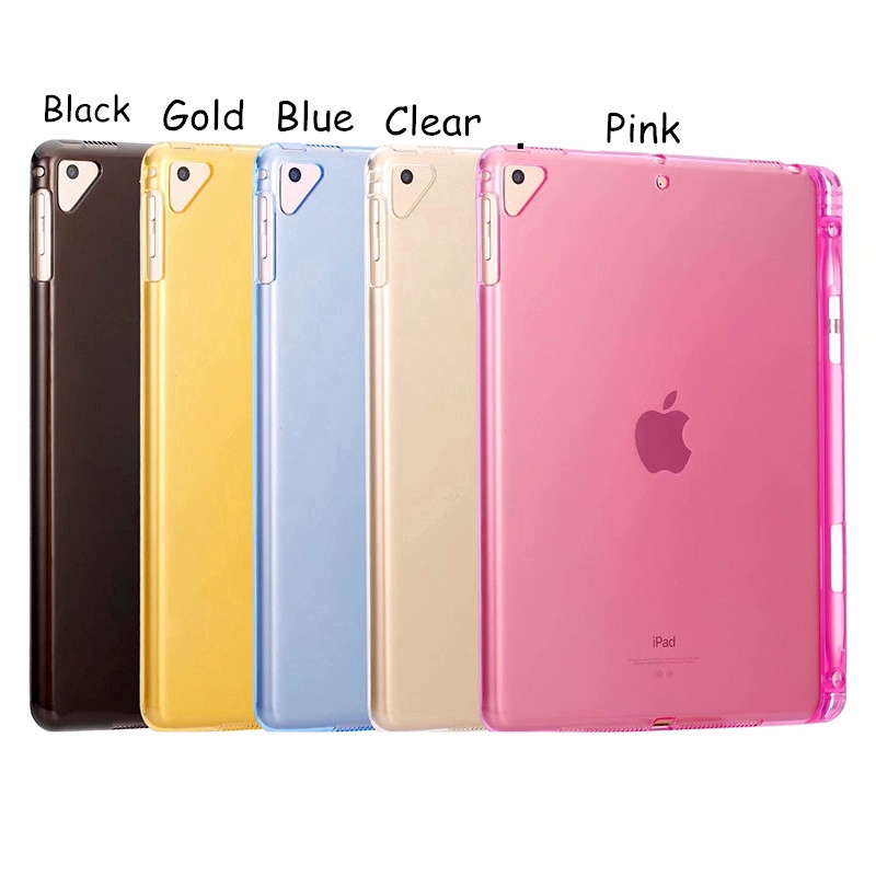 Ốp Lưng Nhựa Tpu Trong Suốt Kèm Giá Đỡ Bút Cho Ipad Air 4 10.9 10.5 9.7 2018 / 2017 Air 2 9.7 "Pro 9.7 Case Ipad 3 4 Pro 10.5 11 12.9 Mini 1 2 3 4 5