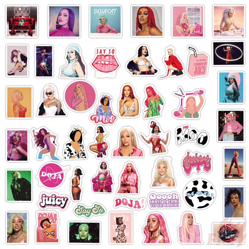 50Pcs/Set ❉ Doja Cat Series 01 Stickers ❉ POP Singer Amala Ratna Zandile Dlamini DIY Fashion Waterproof Decals Stickers