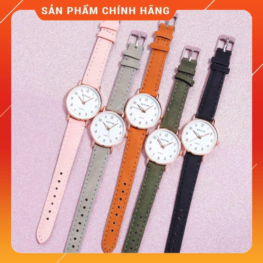 [Hàng Chính Hãng]  Đồng hồ nữ thời trang Mstianq ms09 dây da mềm êm tay, mặt số giờ cực đẹp [Uy tín về chất lượng] | BigBuy360 - bigbuy360.vn