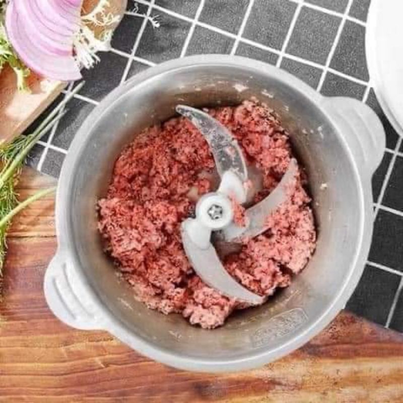 máy say thit  cối inox 2L có lưỡi thay thế