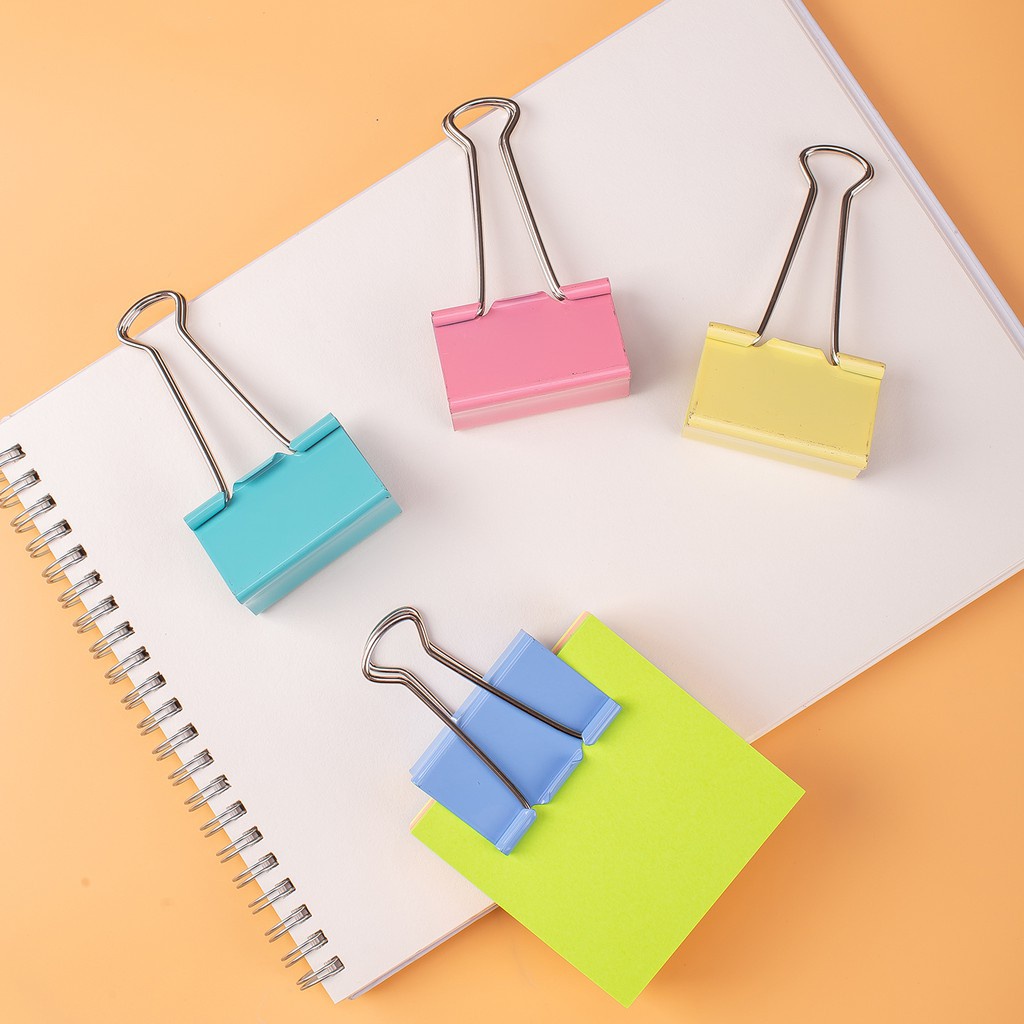 Kẹp Bướm Màu Deli Hộp 25mm, 32mm, 41mm, 51mm