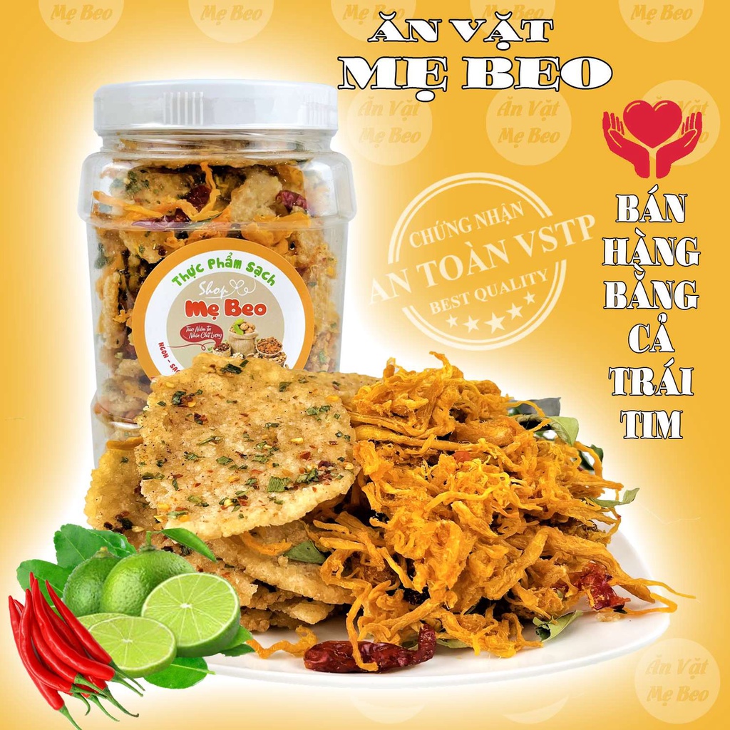 Cơm cháy lắc khô gà 500Gr Mẹ Beo ăn vặt cực ngon | BigBuy360 - bigbuy360.vn