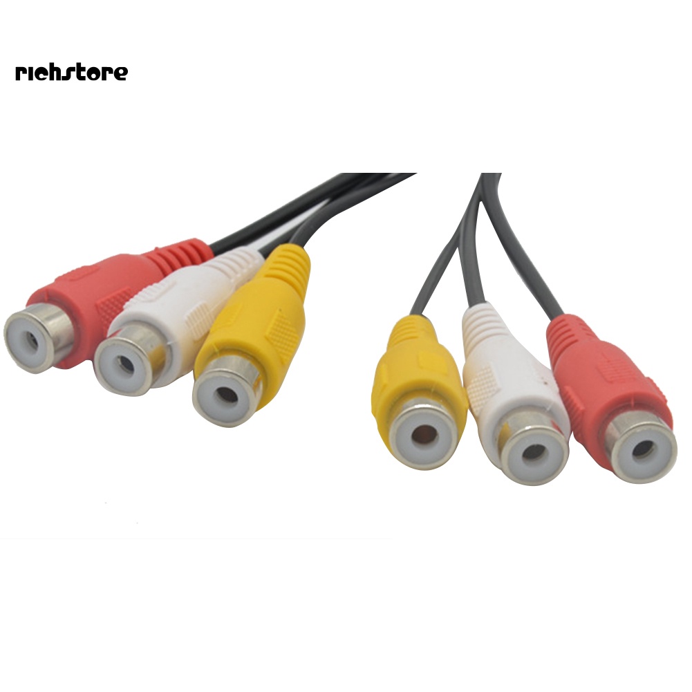 Dây chia 3 đầu cắm RCA sang 6 cổng cắm RCA cho âm thanh video DVD AV