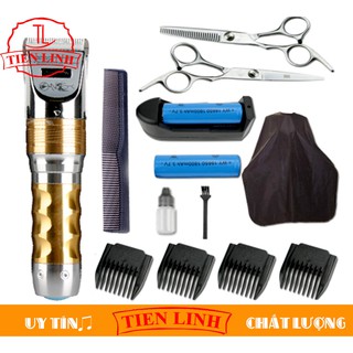 Bộ Tông đơ HuaErBo F10 , 2 Kéo, 1 Lược 2 mặt, 1 Áo choàng, phụ kiện kèm theo tiện dụng gia đình