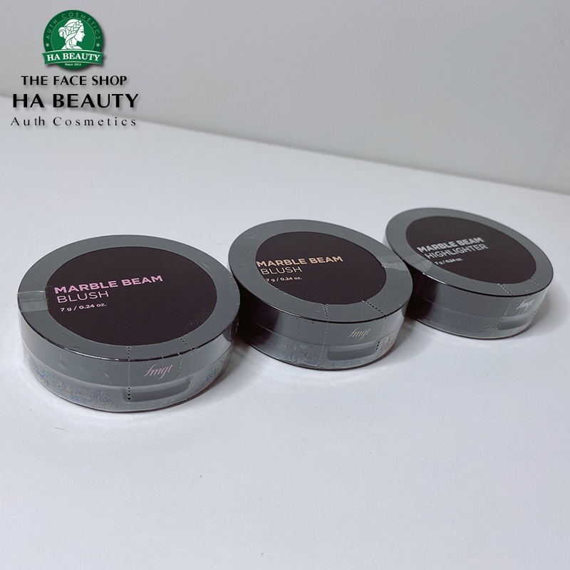 Phấn má hồng trang điểm bắt sáng bóng khỏe cho da The Face Shop fmgt Marble Beam Blush 7g