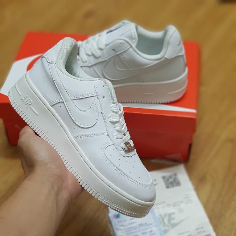 Giày Force Af1 shadow se cúc vàng 7 màu trắng đỏ