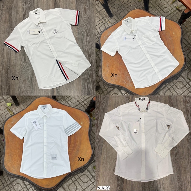 Sơ Mi Trắng Hoạ Tiết