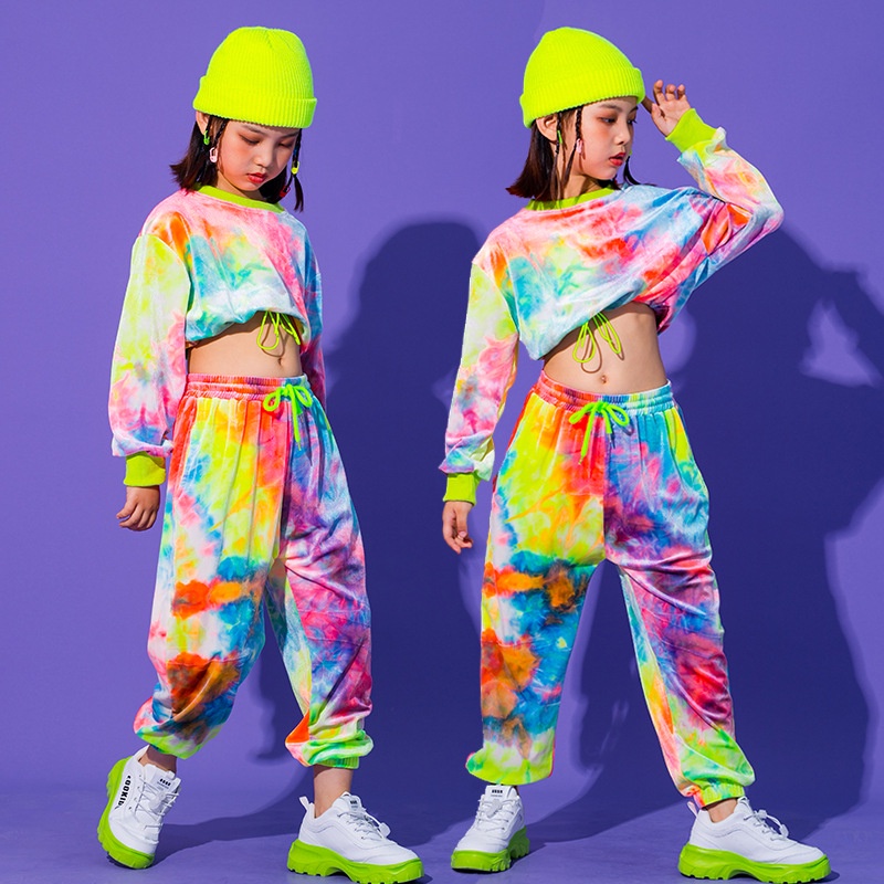 1 Bộ Trang Phục Nhảy Hip-Hop Đường Phố Hàn Quốc Thời Trang Cho Bé Gái Phiên Bản 1] A3