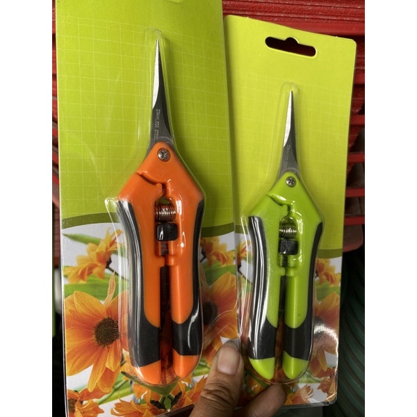 Kéo cắt cành tỉa lá, tỉa dăm, inox, mũi nhọn, siêu bén, không gỉ, có khoá an toàn, nhiều màu lựa chọn