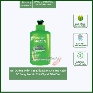Gel dưỡng tạo kiểu cho tóc xoăn - kem tạo sóng xoăn Garnier Fructis, giữ nếp lâu, không bết dính, phục hồi hư tổn 300ml