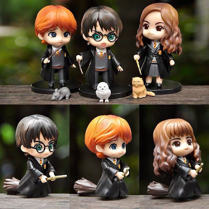 Bộ sưu tập để bàn 6 nhân vật Harry Potter phong cách Chibi siêu đáng yêu, cử động được khớp tay