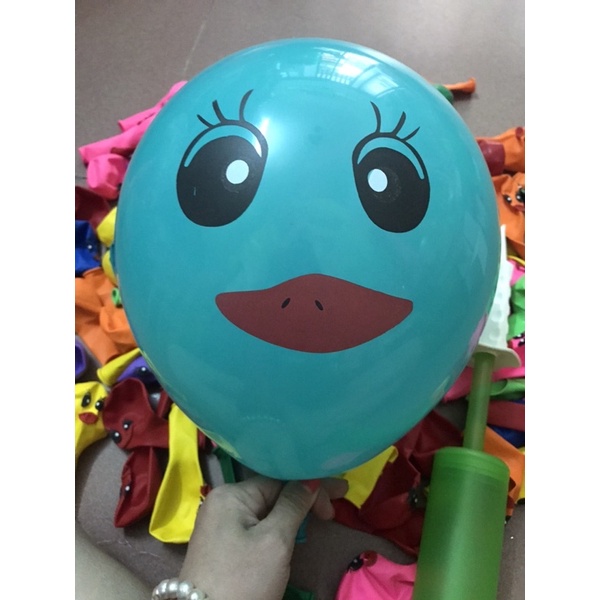 Bóng tròn mặt cười mặt con vịt nhiều màu sắc