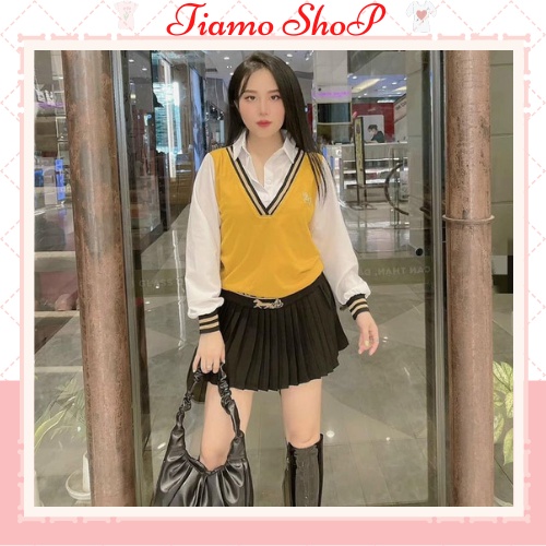 Áo Gile Cổ Chữ V Phong Cách Hàn Quốc, Gile Hàng VNXK, Áo Sơ Mi Đẹp Kiểu Dáng Rộng Unisex