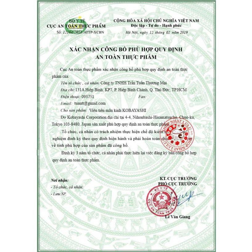 Hộp Tiền Mãn Kinh Kobayashi Nhật Bản [CHUẨN AUTH] 840 viên