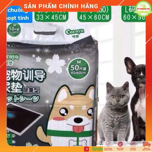 Tấm lót vệ sinh than hoạt tính COCOYO FREESHIP  miếng lót bổ sung than hoạt tính 3 Size cho chó mèo