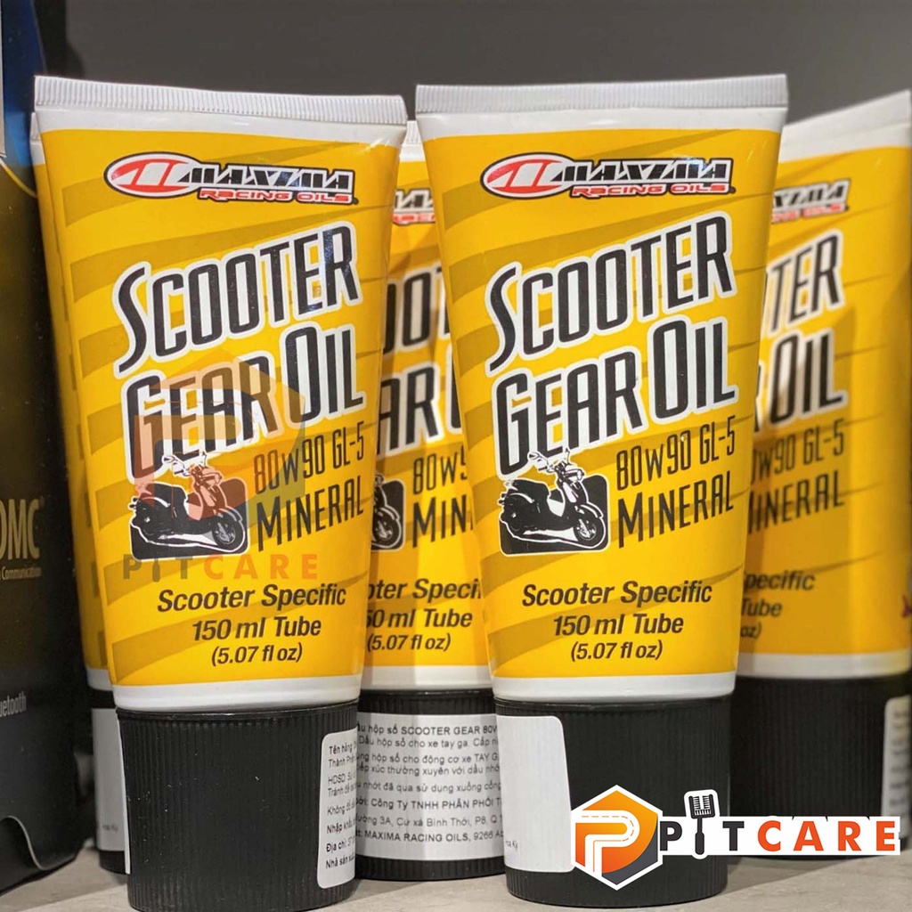 Nhớt Hộp Số Xe Tay Ga Maxima Scooter Gear Oil 80W90 150ml Nhập Khẩu Mỹ Chống Hú Máy