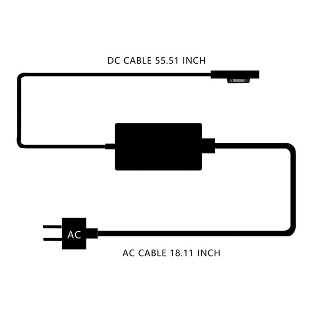 Bộ sạc 65W surface pro Bộ chuyển đổi nguồn AC 15V 4A cho Microsoft Surface Book Surface Pro 3 Pro 4 Pro 5 Pro 6 Surface Go Surface Laptop 2