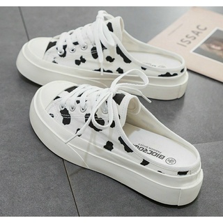 Giày sục thể thao Hoạ tiết bò sữa  siêu xinh êm chân