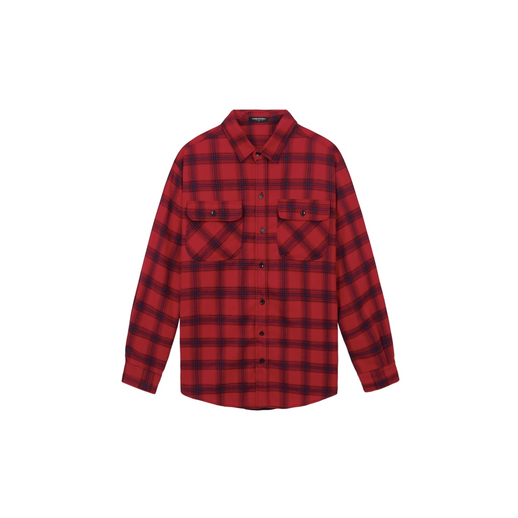 Áo Sơ Mi Flannel Màu Đỏ Sọc Vàng