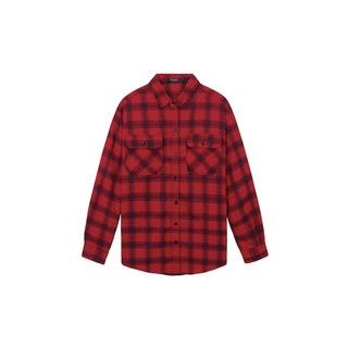 Áo Sơ Mi Flannel Màu Đỏ Sọc Vàng