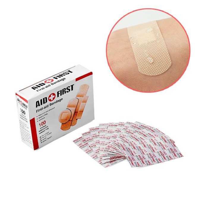 Hộp 100 băng gâu y tế 4 size tiện dụng