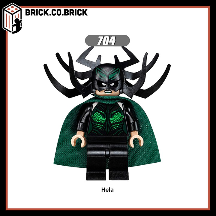 Đồ chơi lắp ráp non lego và mô hình minifigure nhân vật tiêu biểu trong phim Thần Sấm Thor: Tận thế Ragnarok X0172