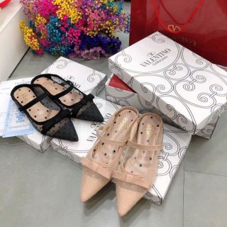 KM(ẢNH THẬT) Dép Sục Nữ Valen Nơ Nhí Lưới Ren Chấm Bi Fullbox Bill Túi Cao Cấp