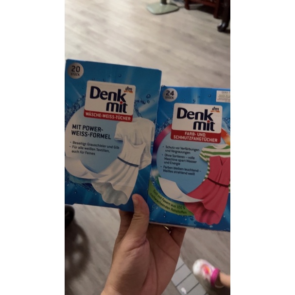 Giấy hút màu và chống phai màu quần áo Denkmit 24 tờ