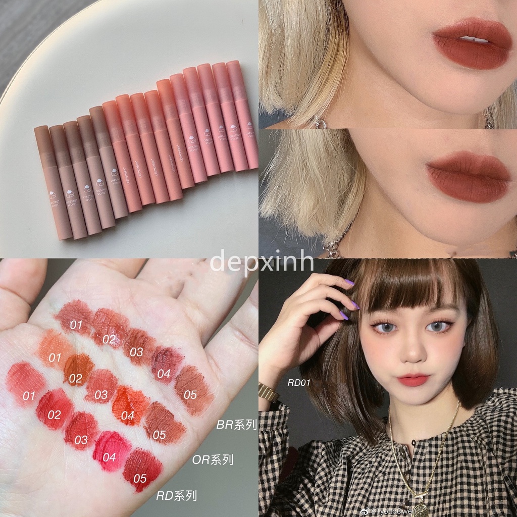 Son kem lì daimanpu lâu trôi mềm mịn như nhung chống thấm nước chống khô môi