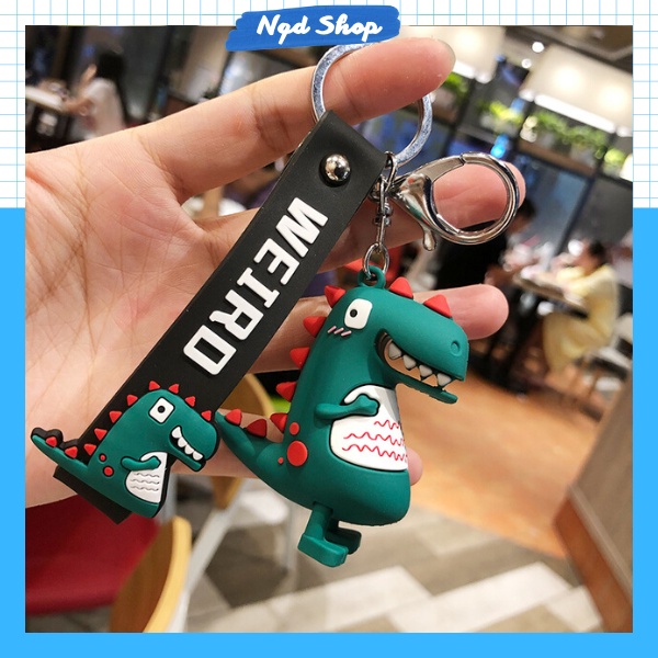 Móc treo chìa khoá chú khủng long tinh nghịch ngộ nghĩnh đáng yêu, móc khóa xe máy thú cưng Hot trend Tik Tok