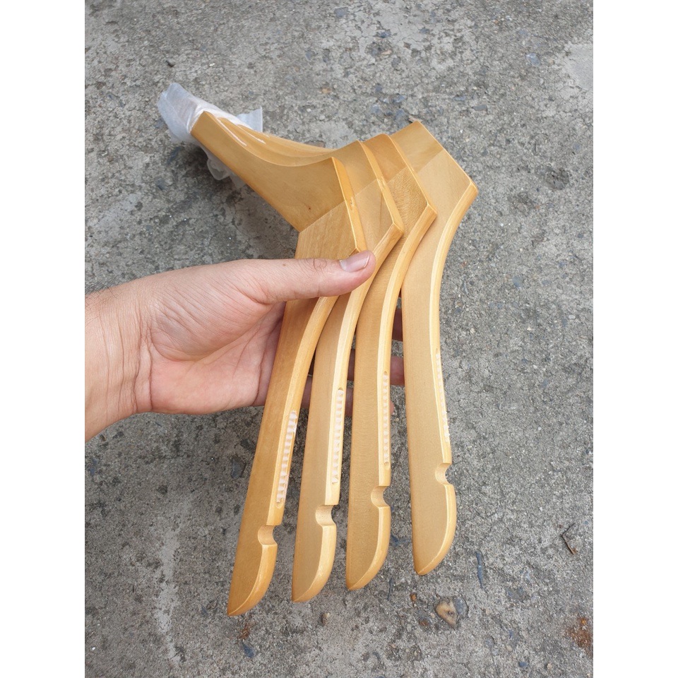 Móc gỗ Nữ  &quot;10 Cái &quot;  đủ màu size 38cm [ FREE SHIP-RẺ]- sang trọng, tăng giá trị,thẩm mỹ cao cho áo quần