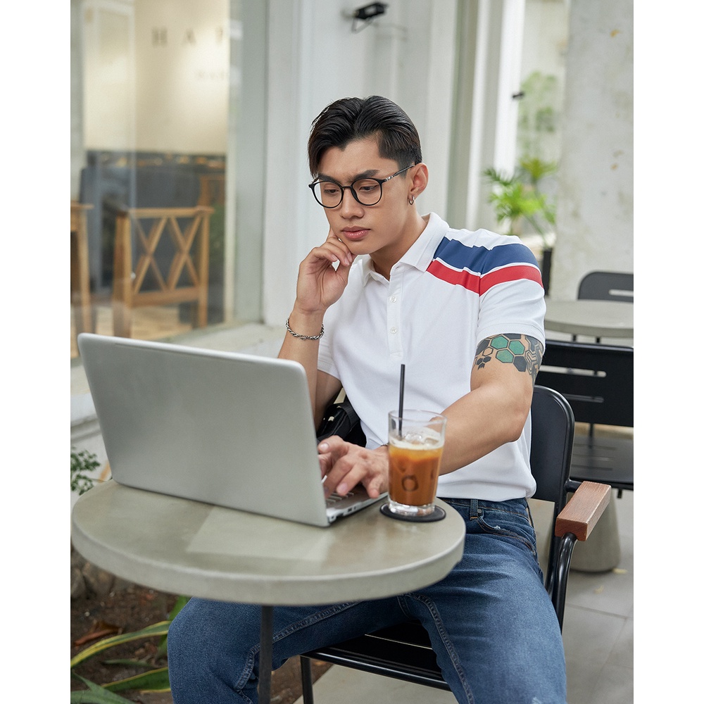 Áo polo nam có cổ BEN &amp; TOD R1300BB109 vải thun cotton, nam tính, chỉnh chu, sang trọng, trẻ trung