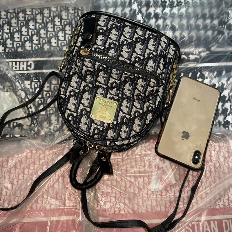 Balo mini chất liệu vải dù hoạ tiết chữ siêu đẹp