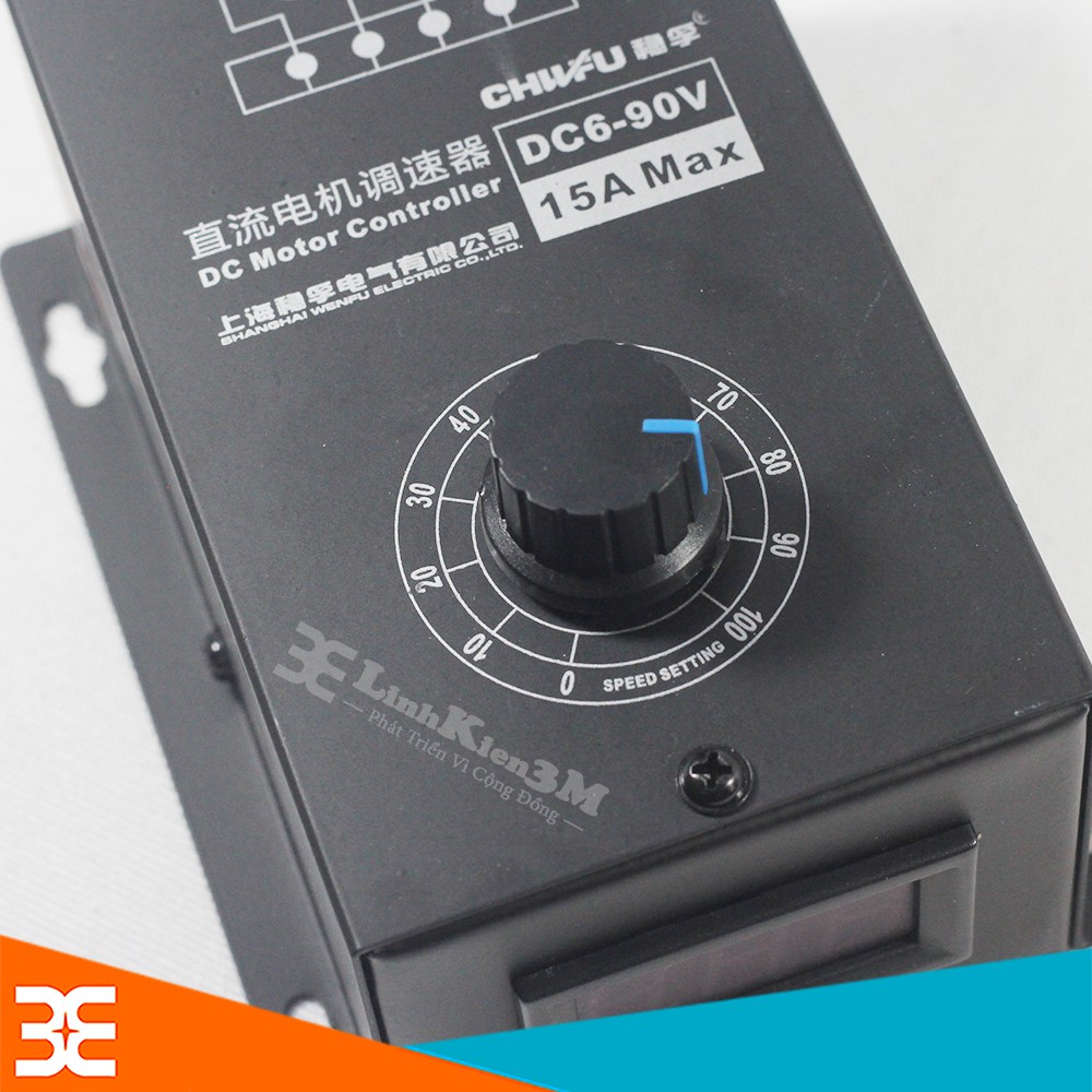 Điều Khiển Tốc Độ Động Cơ 6VDC-90VDC 15A 16Khz CN-90 Bền Bỉ