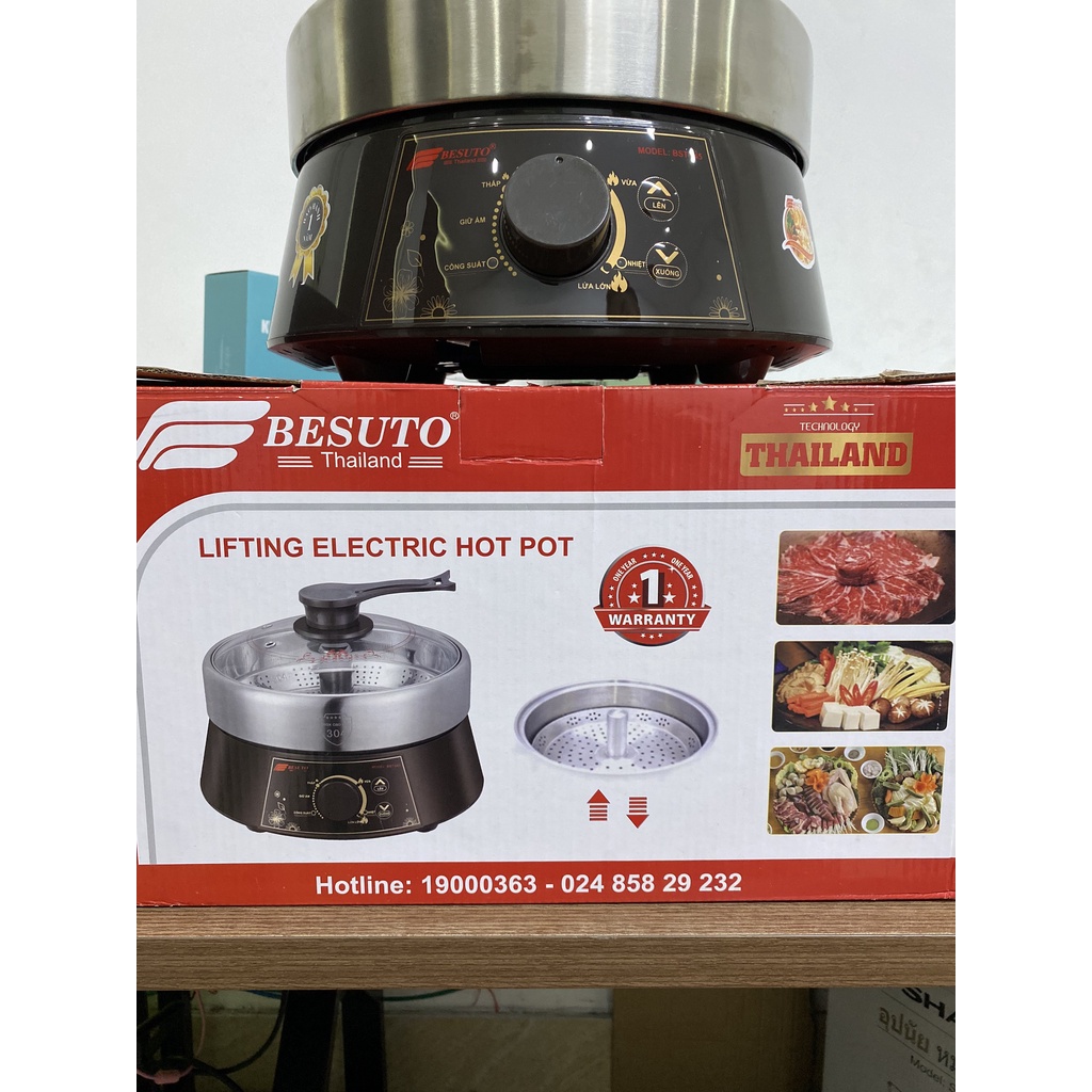 Nổi Lẩu Điện Thang Máy BESUTO BST-045 Công Suất 1800W Dung Tích 4.5L Dùng Cho Cả Gia Đình - BẢO HÀNH 12 THÁNG