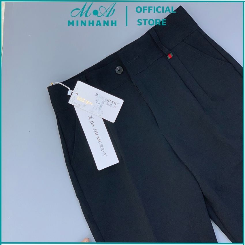 Quần baggy nữ cạp cao 1 khuy giữa Quần âu tây nữ chất tuyết mưa QOS8