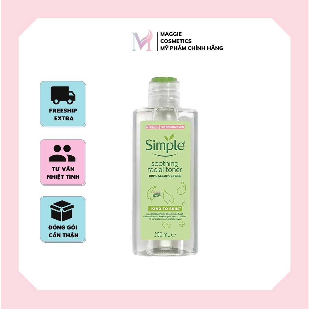 Nước hoa hồng Simple Kind to Skin Soothing Facial Toner