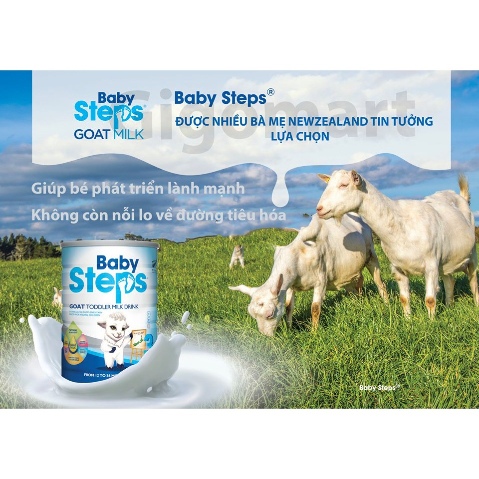 Sữa Dê Baby Steps Số 3 Lon 900 Gram Date Tháng 8/2022