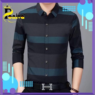 Áo Sơ Mi Nam Dài Tay Sọc Ngang Bảng To PONIVA