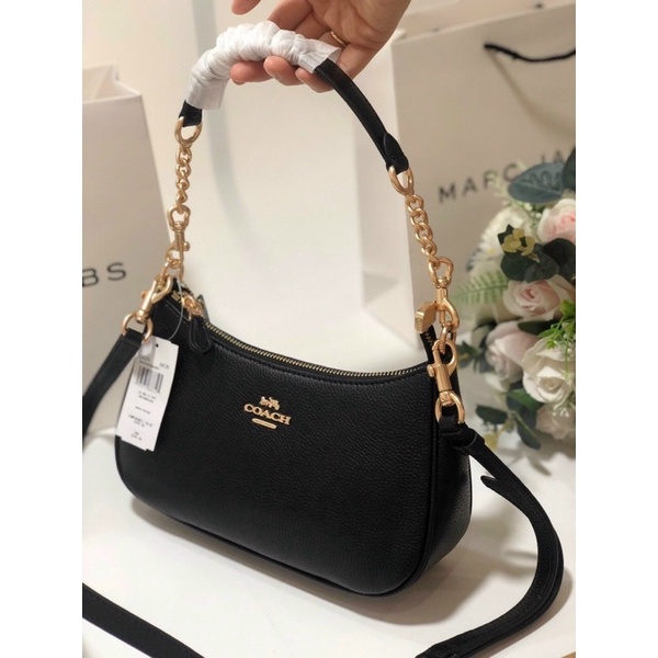TNS- Túi đeo vai 2 kiểu dáng thuyền siêu hottrend Teri Shoulder Bag-chất da cao cấp-màu đen classic sang trọng