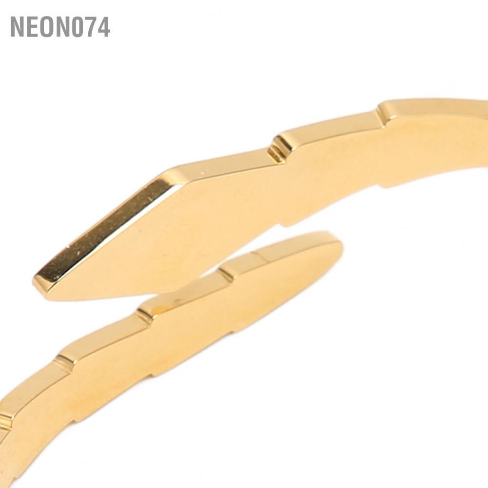 Neon074 Neon074 Vòng đeo tay Mở Clasp Thạch trang trí Hình dạng xương rắn Kiểu dáng Trang sức cho Thanh thiếu niên Người lớn
