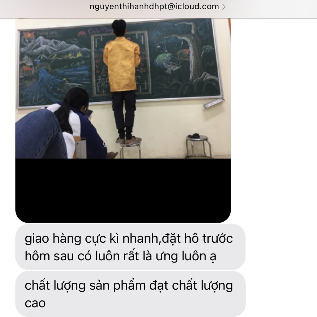 Phấn trắng viết bảng thanh đậm I Phấn lục giác Ánh Dương